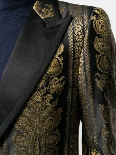 Shop Dolce & Gabbana Smoking-jacke Mit Jacquardmuster In Black