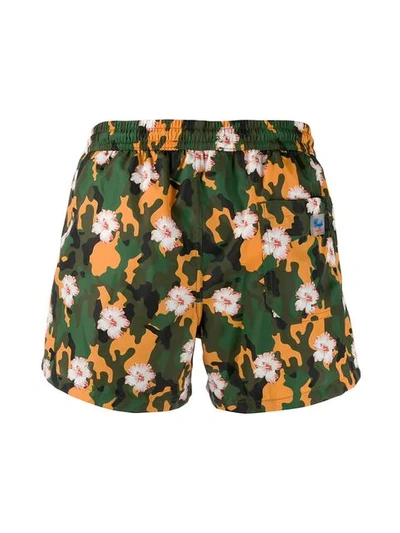 Shop Entre Amis Camouflage Swimming Trunks In Green