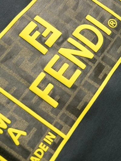 Shop Fendi Roma/amor Print T-shirt In Grey