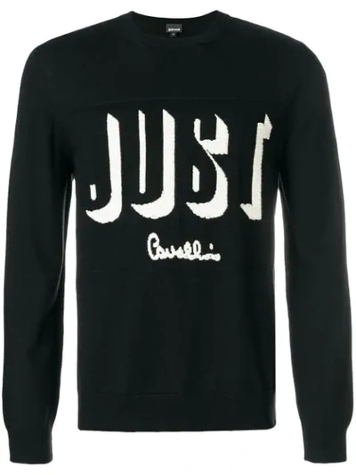 Shop Just Cavalli Logo Sweatshirt In Black