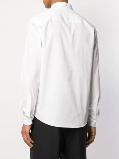 Shop Ami Alexandre Mattiussi Classic Collar Shirt With Chest Pocket In White