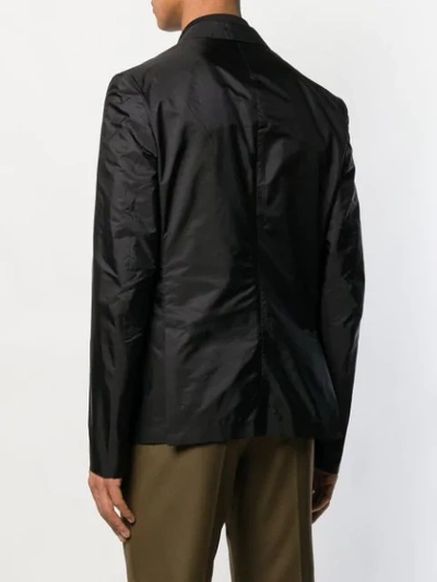 Shop Prada Buttoned Suit Jacket In Black