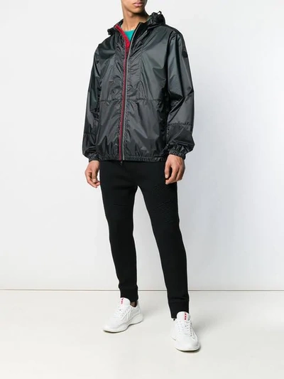 Shop Moncler Hooded Waterproof Jacket In Black