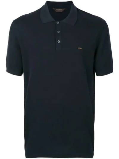 Shop Ermenegildo Zegna Shortsleeved Polo Shirt In Blue