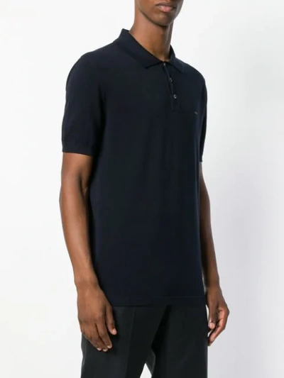 Shop Ermenegildo Zegna Shortsleeved Polo Shirt In Blue