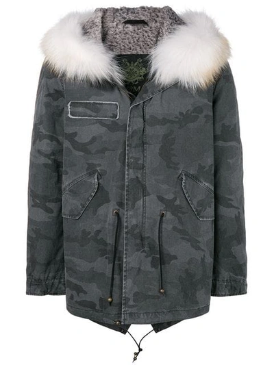camouflage printed parka