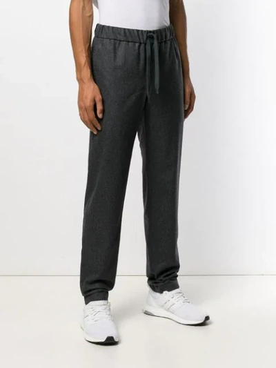 Shop Apc Straight Leg Track Pants In Grey