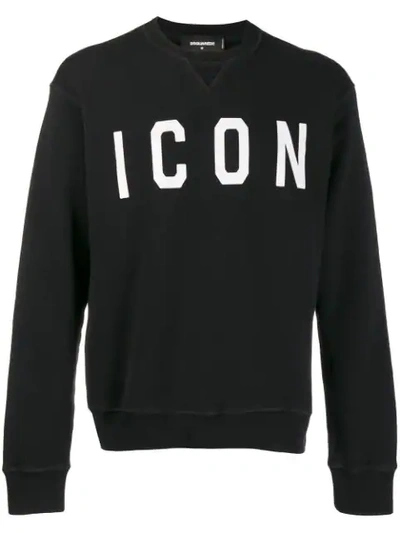 Shop Dsquared2 Icon Logo Sweatshirt In Black