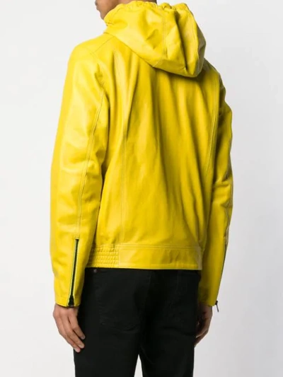 Shop Diesel Hooded Jacket In Yellow