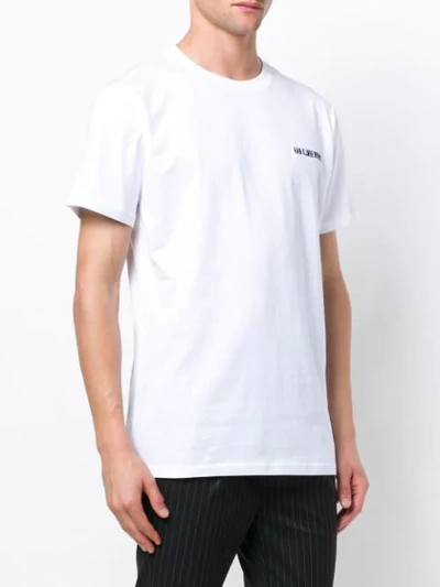 Shop Han Kjobenhavn Logo Embroidered Short Sleeved T-shirt In White
