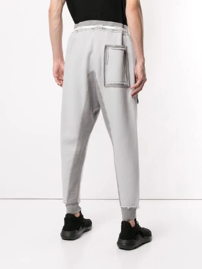 Shop Carpe Diem Distressed Track Pants In Grey