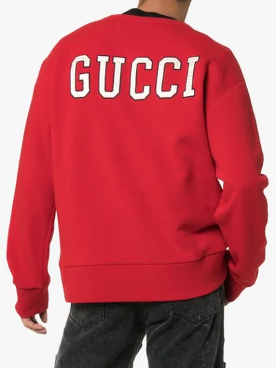 Shop Gucci San Francisco Giants Logo Sweatshirt In Red