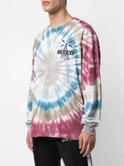 Shop Just Don Tie Dye Long Sleeve Top In Red