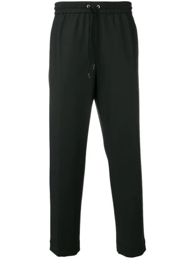 Shop Kenzo Drawstring Trousers In Black