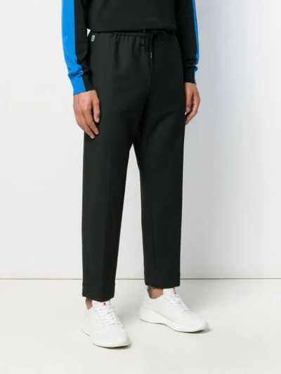 Shop Kenzo Drawstring Trousers In Black