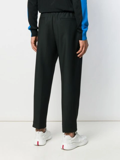 Shop Kenzo Drawstring Trousers In Black