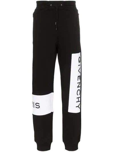 Shop Givenchy Logo Embroidered Sweatpants In Black