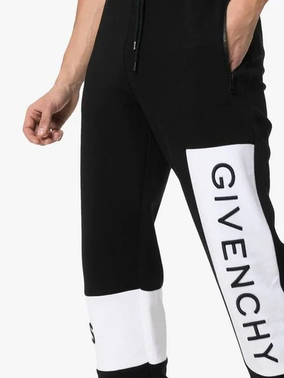 Shop Givenchy Logo Embroidered Sweatpants In Black