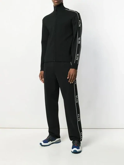 Shop Valentino Vltn Sweatjacket In Black