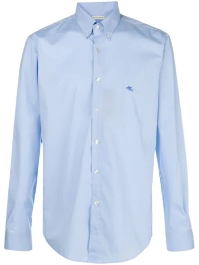 Shop Etro Classic Fitted Shirt In Blue