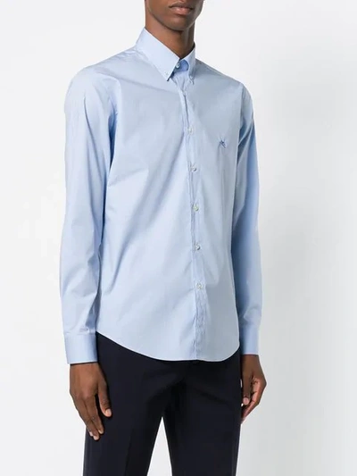 Shop Etro Classic Fitted Shirt In Blue