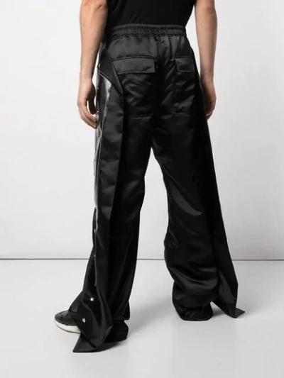 Shop Rick Owens Contrast Stitch Trousers In Black