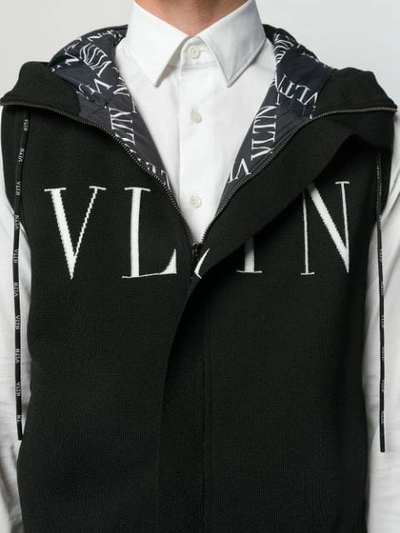 Shop Valentino Vltn Print Gilet In Black