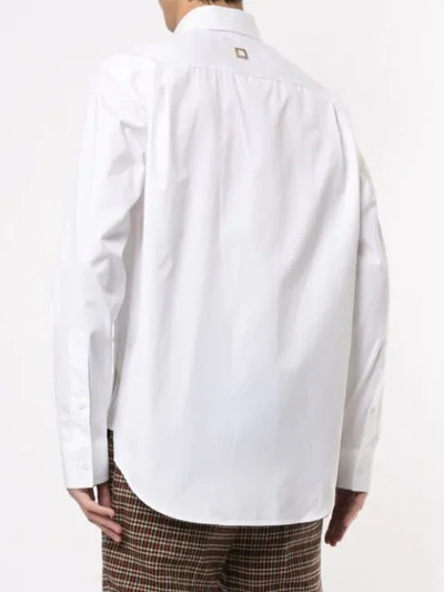 Shop Wooyoungmi Logo Embroidered Shirt In White
