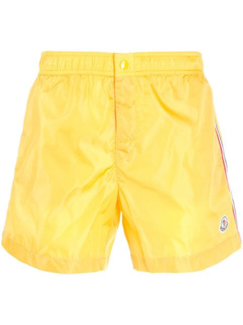 yellow moncler swim shorts