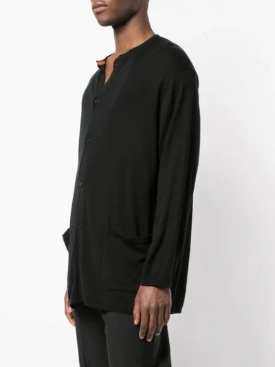 Shop Yohji Yamamoto Leopard Woman Cardigan In Black