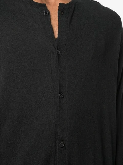 Shop Yohji Yamamoto Leopard Woman Cardigan In Black