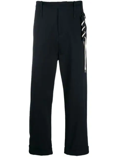 Shop Craig Green Trousers With Lace Detail In Blue