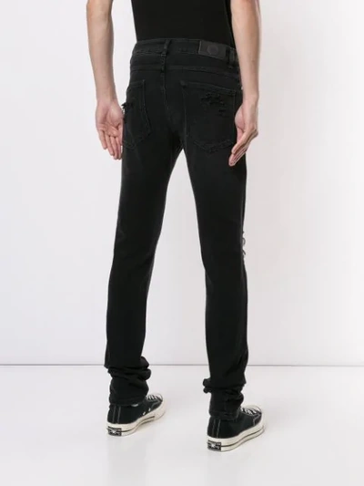 Shop Alchemist Ripped Slim-fit Jeans In Black