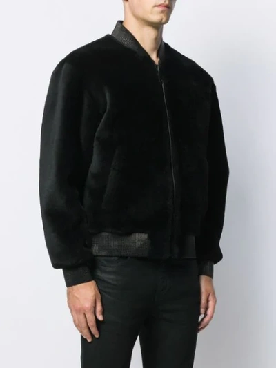 Shop Givenchy Back Logo Bomber Jacket In Black