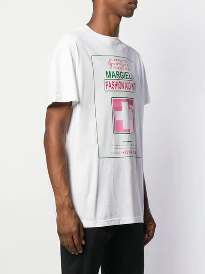 Shop Maison Margiela Logo Patch T-shirt In White