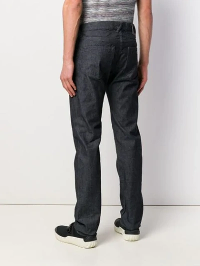 Shop Giorgio Armani Five Pocket Trousers In Blue