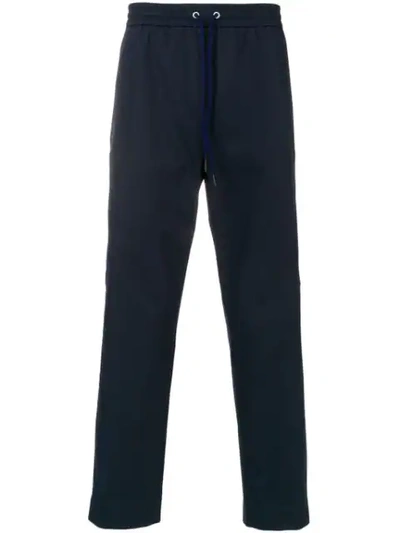 Shop Kenzo Cargo Pocket Track Pants In Blue