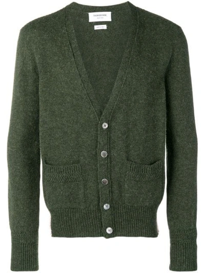 Shop Thom Browne Cardigan Mit V-ausschnitt In 350 Green