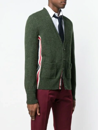 Shop Thom Browne Cardigan Mit V-ausschnitt In 350 Green