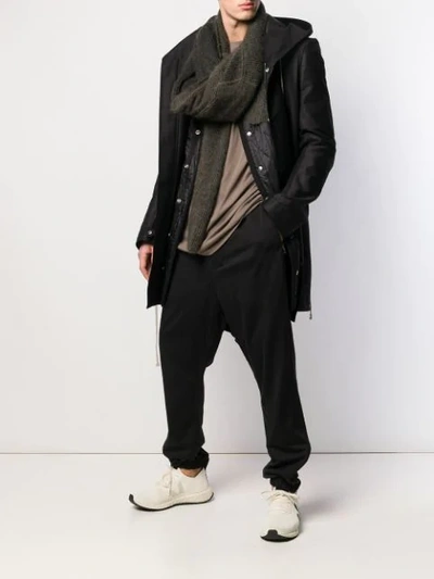 Shop Rick Owens Snap Front Padded Coat In Black