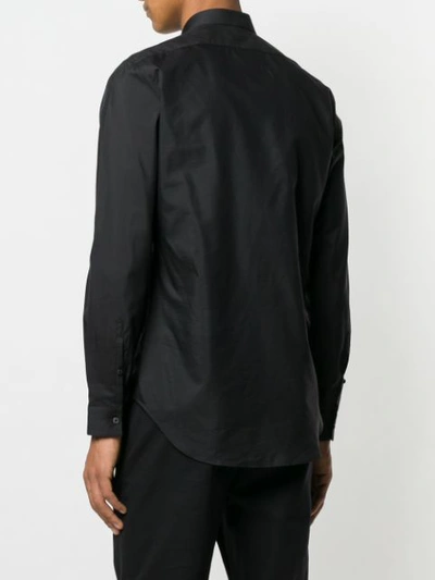 Shop Alessandro Gherardi Mandarin Neck Shirt In Black