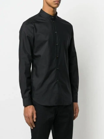 Shop Alessandro Gherardi Mandarin Neck Shirt In Black