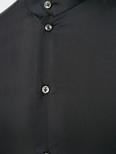 Shop Alessandro Gherardi Mandarin Neck Shirt In Black
