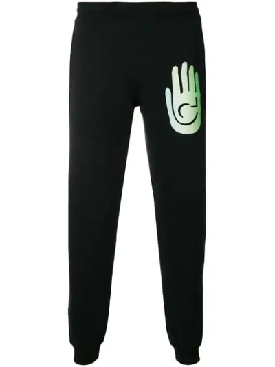 logo print track pants