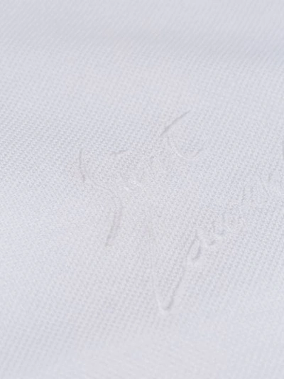 Shop Saint Laurent Piqué Polo Shirt In White