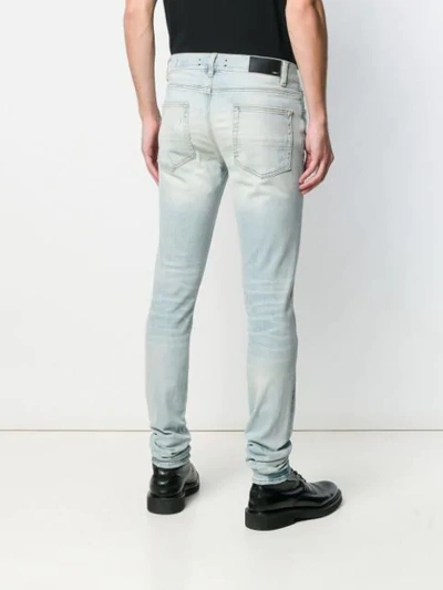 Shop Amiri Mittelhohe Skinny-jeans In Blue