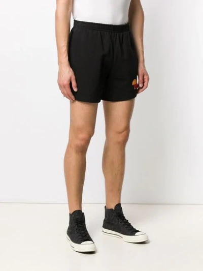 Shop Adish Logo Jogging Style Shorts In Black