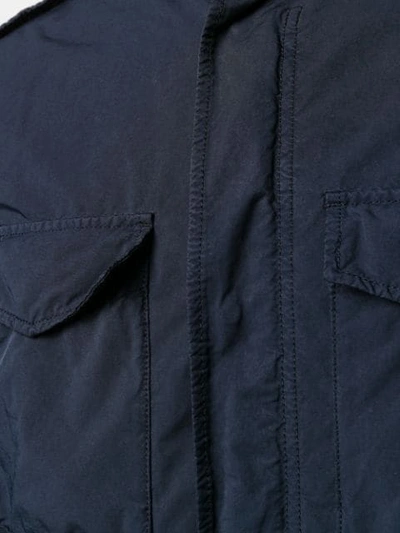 Shop Aspesi Patch Pocket Jacket In Blue