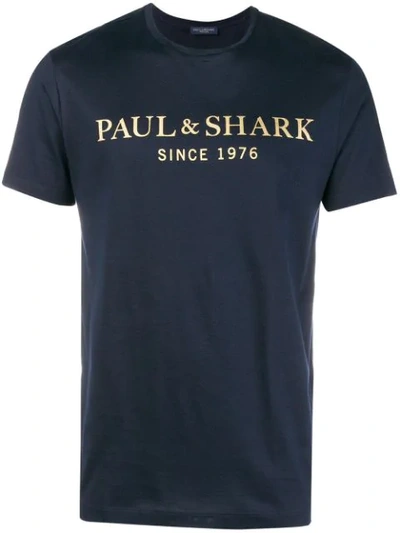Shop Paul & Shark Logo Print T-shirt - 150 Blue