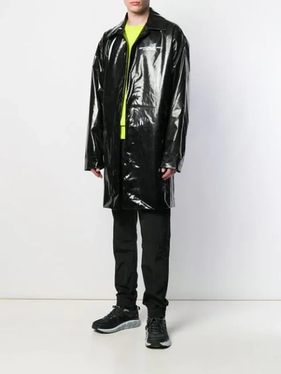 PALM ANGELS LOGO RAINCOAT - 黑色